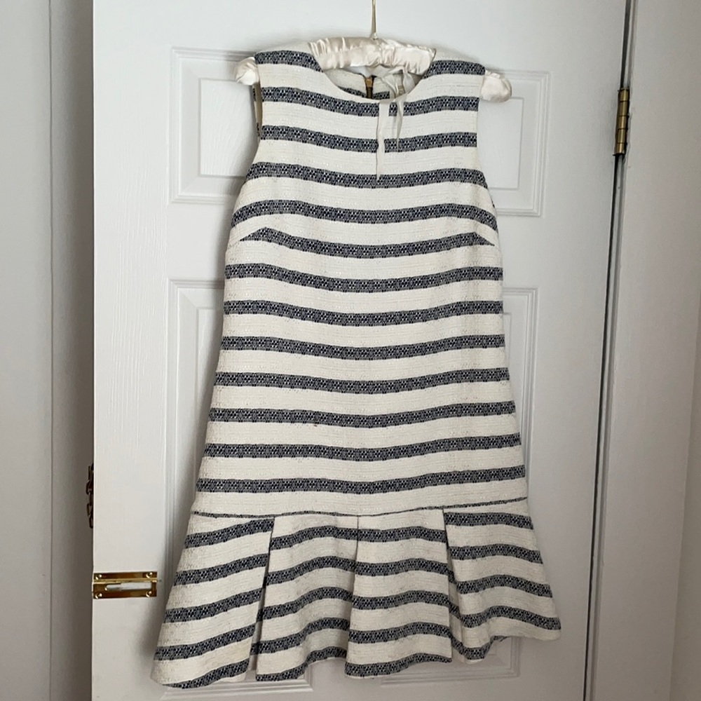 Sail to Sable Box Pleat Tweed Dress